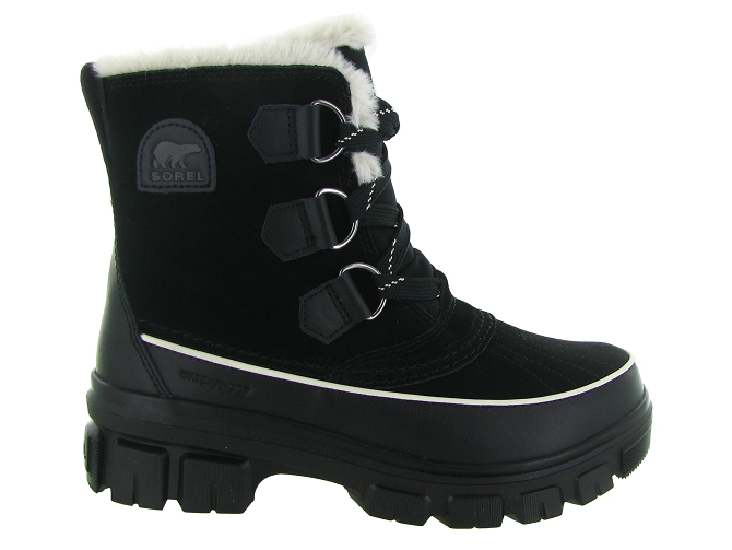 apres ski bottes fourrees - Bottine chaude - femme - Nubuck - Noir - Sorel5675504_2