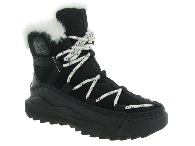 apres ski bottes fourrees - Chaussure neige - femme - Nubuck - Noir - Sorel