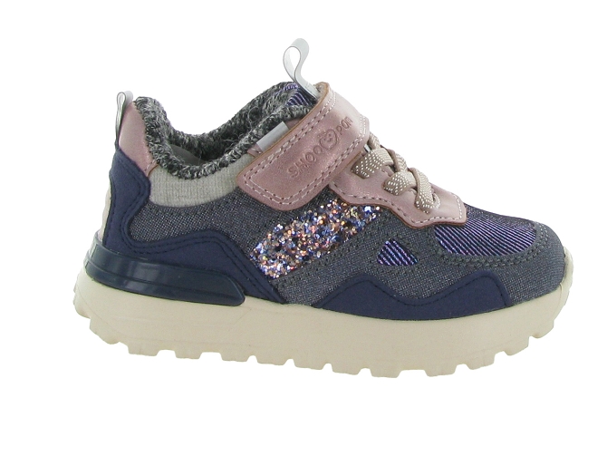 baskets et sneakers -  - junior fille - Toile Jean - Rose - Shoo pom5677101_2