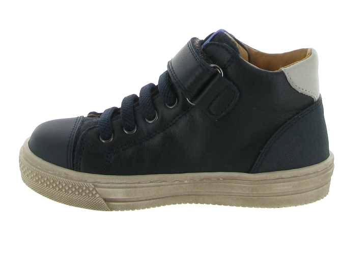 chaussures a scratch -  - junior garcon - Cuir - Bleu Marine - Babybotte5679101_4