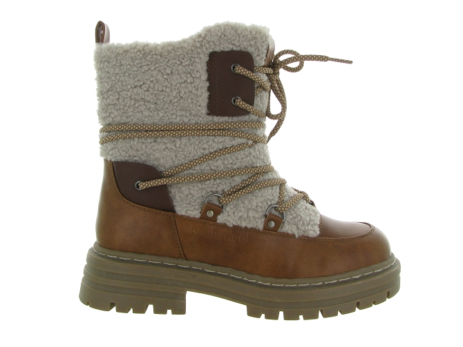 apres ski bottes fourrees - Botte de neige - femme - Cuir - Marron - Kimberfeel5681201_2