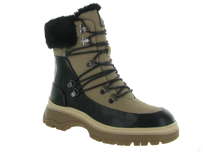 apres ski bottes fourrees - Chaussure neige - femme - Synthétique - Noir - Kimberfeel