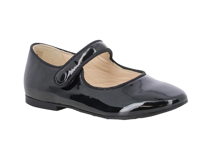 babies et ballerines -  - junior fille - Cuir - Noir - Pom d api