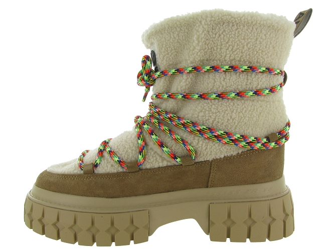 apres ski bottes fourrees - Bottine chaude - femme - Nubuck - Beige - No name5684101_4