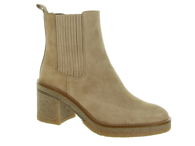 bottines et boots - Chelsea - femme - Nubuck - Beige - Alpe