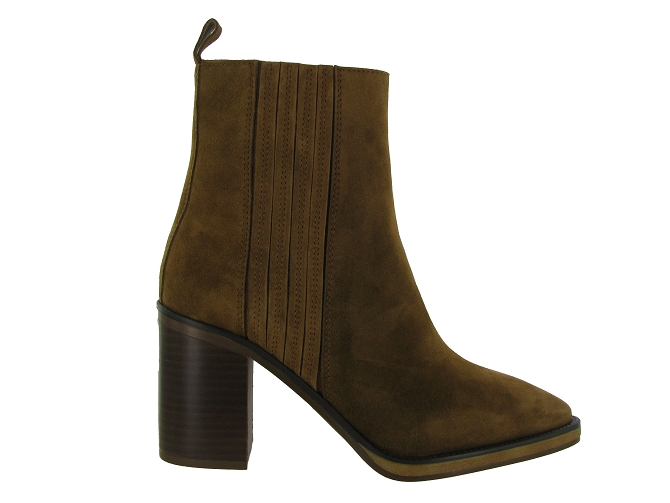 bottines et boots - Santiag - femme - Nubuck - Marron - Alpe5689601_2