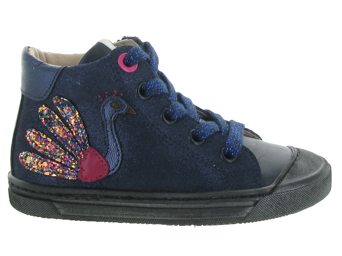 chaussures a lacets -  - junior fille - Cuir - Bleu Marine - Acebos5691901_2