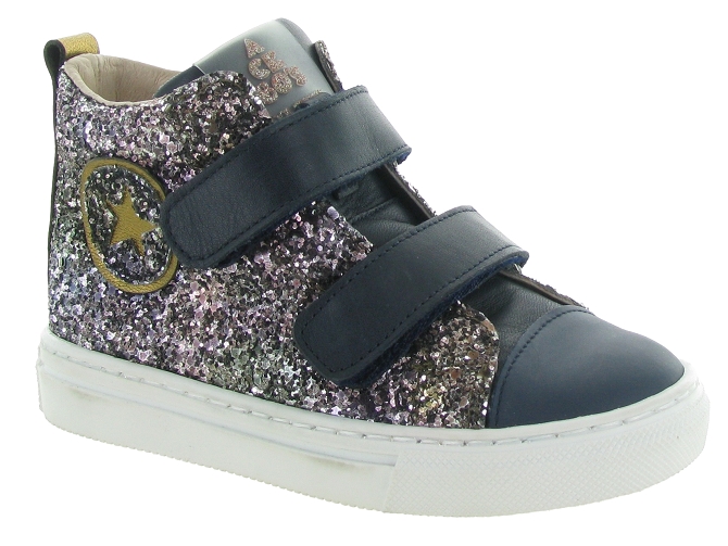 chaussures a scratch -  - junior fille - Cuir - Bleu - Acebos