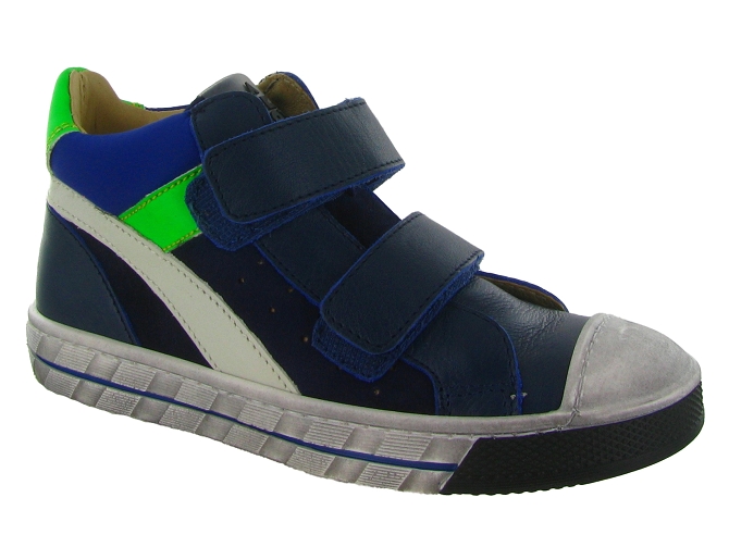 chaussures a lacets -  - junior garcon - Cuir - Bleu Marine - Acebos