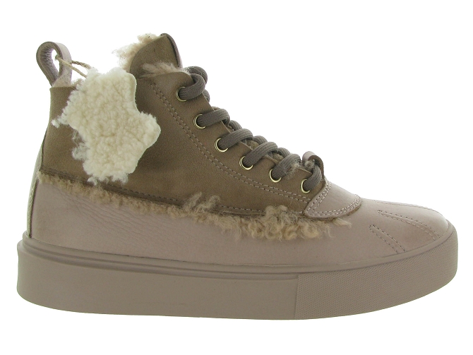 baskets et sneakers - Montante - femme - Nubuck - Taupe - Black stone5693701_2