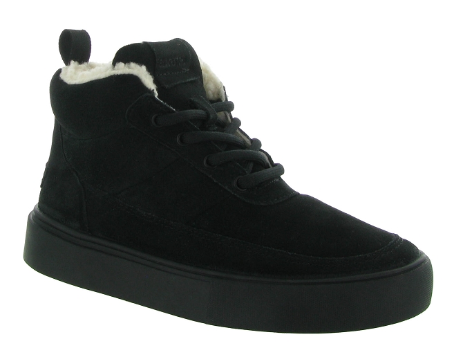 baskets et sneakers - Montante - femme - Nubuck - Noir - Black stone