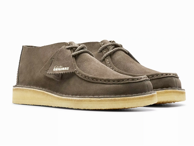 chaussures a lacets - Confort et décontracté - homme - Cuir - Gris - Clarks