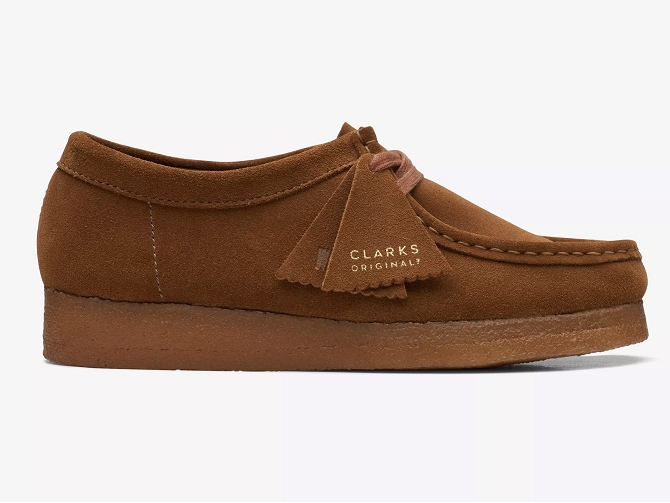 Clarks chaussures a lacets wallabee marron5694702_3