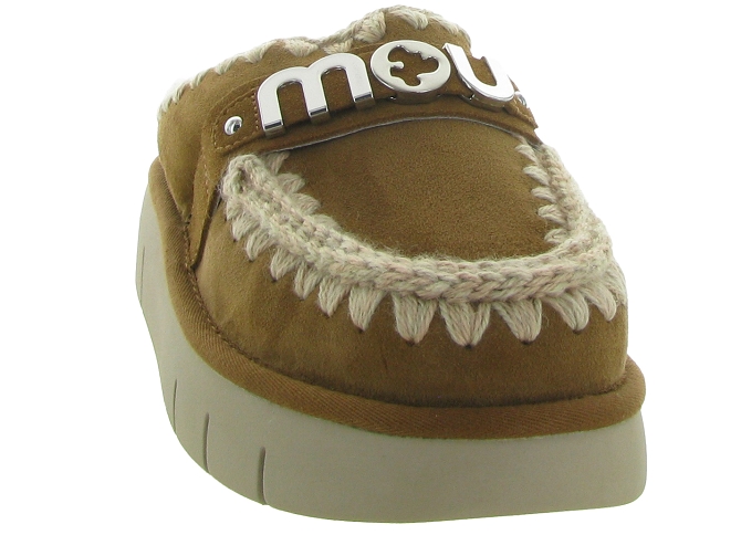 Mou chaussons et pantoufles bounce clog metal logo 531 001a camel5695401_3