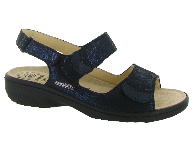 sandales et nu pieds - Confort - femme - Cuir - Bleu Marine - Mephisto