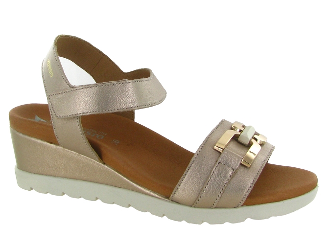 sandales et nu pieds - Confort - femme - Nubuck - Or - Mephisto