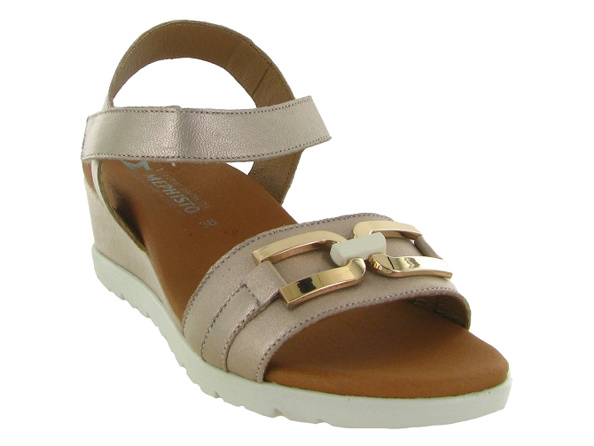 sandales et nu pieds - Confort - femme - Nubuck - Or - Mephisto5709901_3