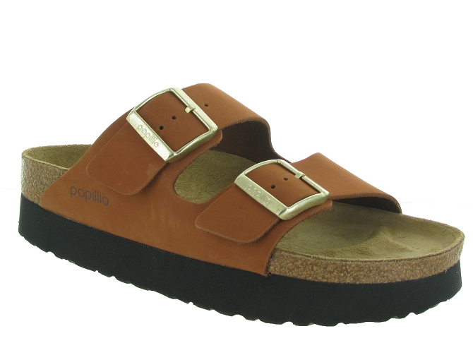 sandales et nu pieds - Confort - femme - Nubuck - Marron - Birkenstock