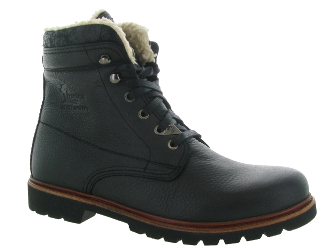 apres ski bottes fourrees - Chaussures neige - homme - Cuir - Noir - Panama jack