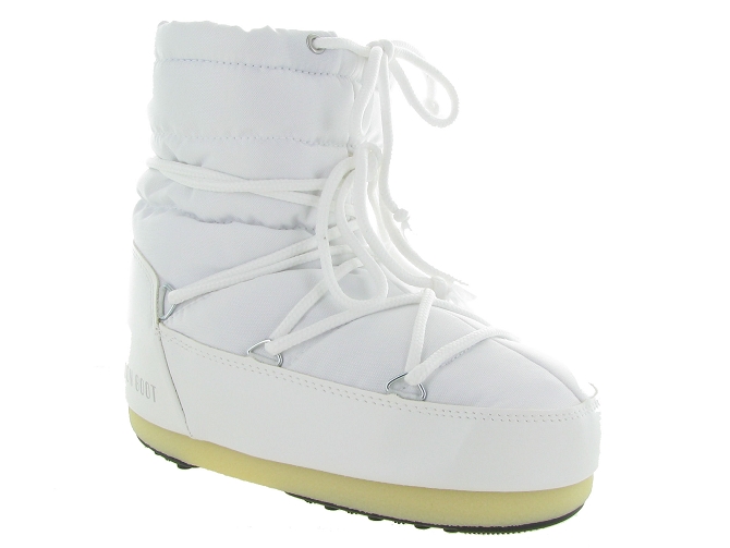 Moon boot apres ski bottes fourrees moon boot light low nylon blanc