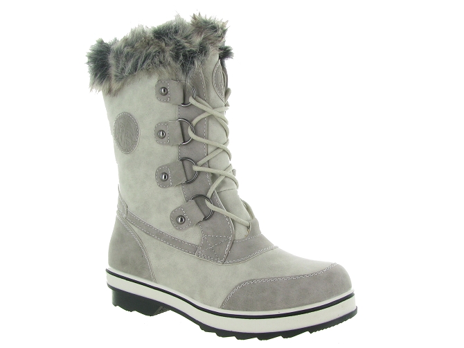 apres ski bottes fourrees - Bottine chaude - femme - Synthétique - Blanc - Kimberfeel