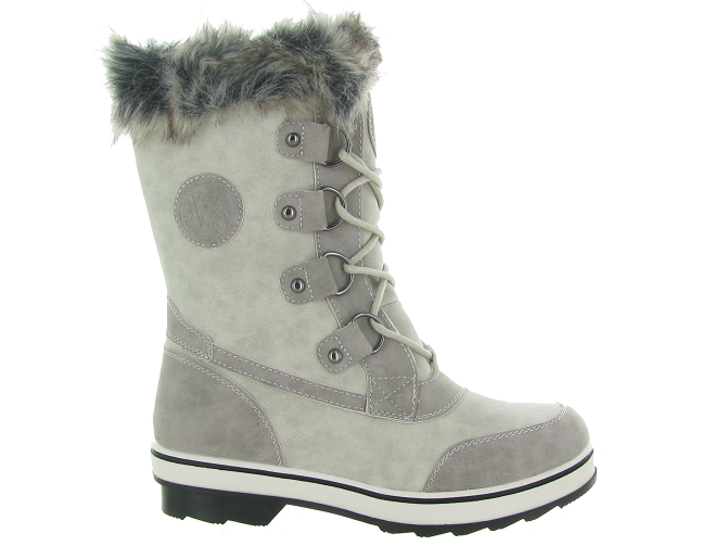 apres ski bottes fourrees - Bottine chaude - femme - Synthétique - Blanc - Kimberfeel6303201_2