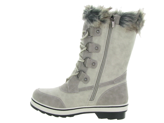 apres ski bottes fourrees - Bottine chaude - femme - Synthétique - Blanc - Kimberfeel6303201_4