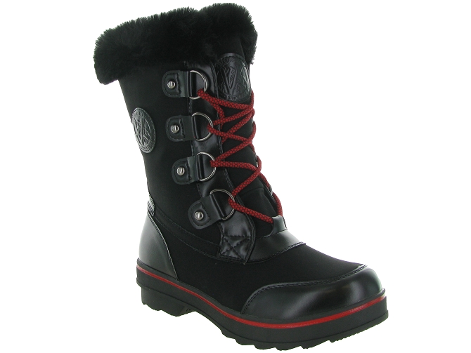 apres ski bottes fourrees - Bottine chaude - femme - Synthétique - Noir - Kimberfeel