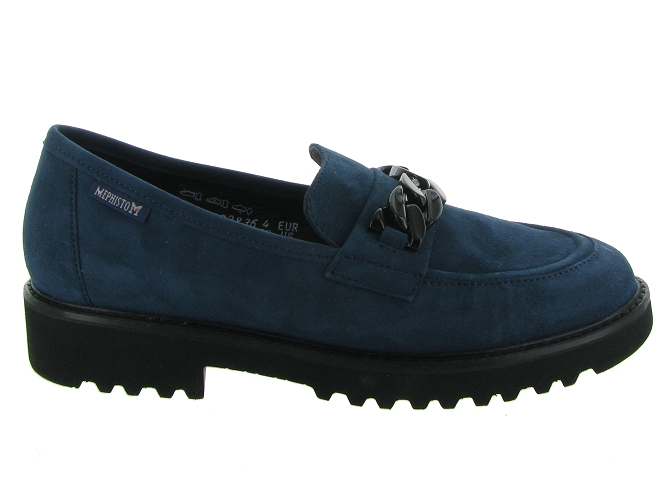 mocassins - Compensé - femme - Cuir - Bleu - Mephisto6310402_2