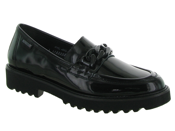 mocassins - Compensé - femme - Cuir - Noir - Mephisto