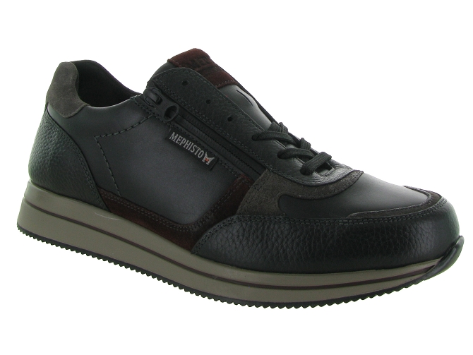 chaussures a lacets - Confort et décontracté - homme - Cuir - Noir - Mephisto