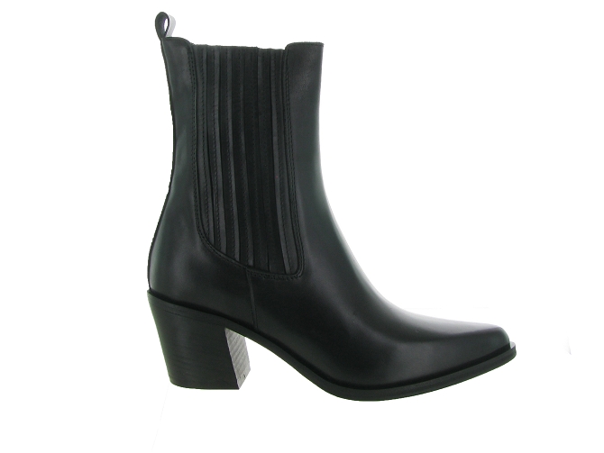 bottines et boots - Santiag - femme - Cuir - Noir - Julie dee6312602_2