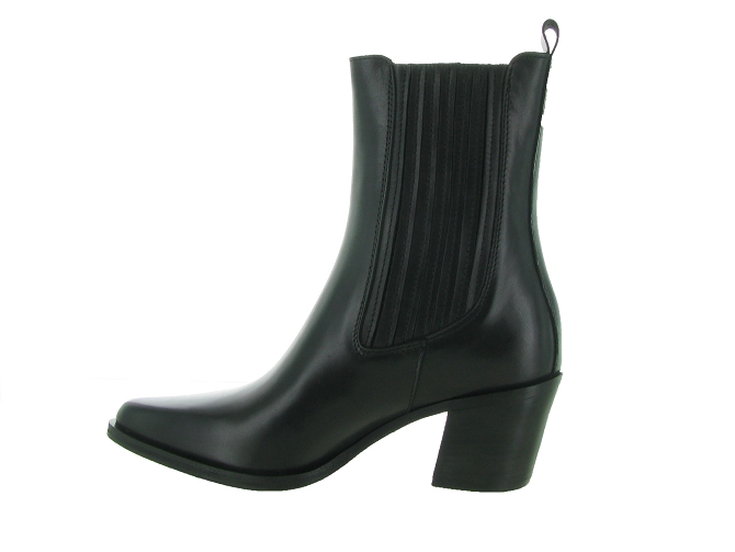 bottines et boots - Santiag - femme - Cuir - Noir - Julie dee6312602_4