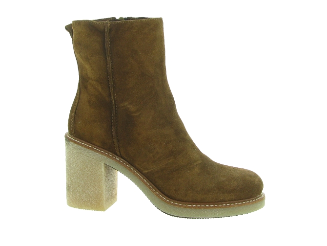 bottines et boots - Classique & Chic - femme - Nubuck - Marron - Julie dee6313002_2