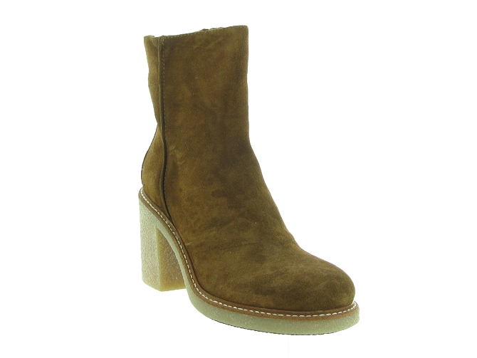 bottines et boots - Classique & Chic - femme - Nubuck - Marron - Julie dee6313002_3