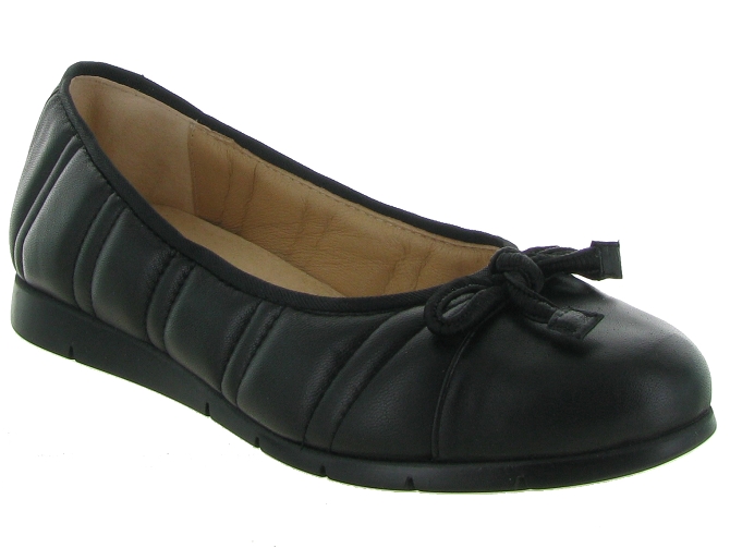 ballerines - Ballerine plate - femme - Cuir - Noir - Unisa