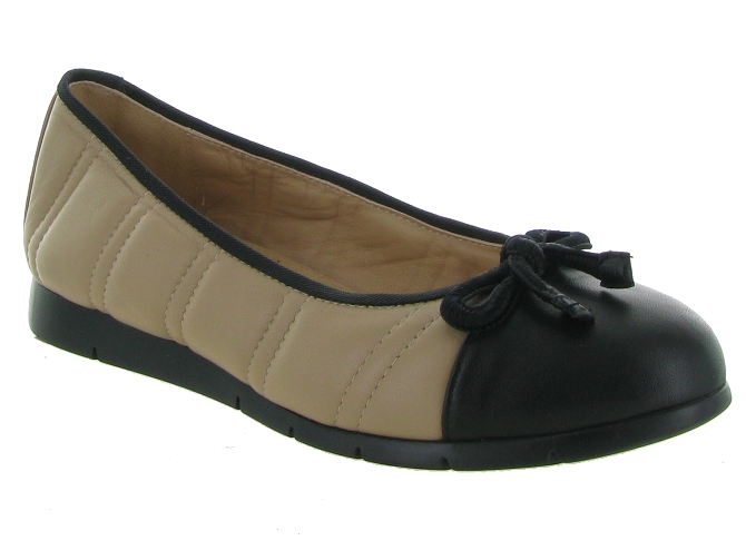 ballerines - Ballerine plate - femme - Cuir - Beige - Unisa