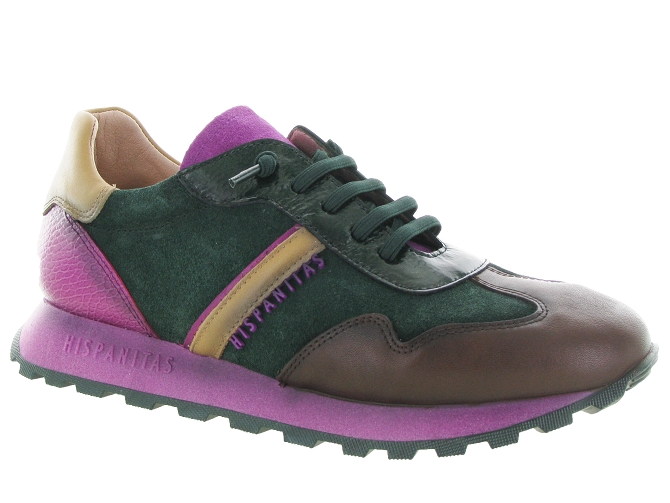 baskets et sneakers - Confort - femme - Synthétique - Vert - Hispanitas