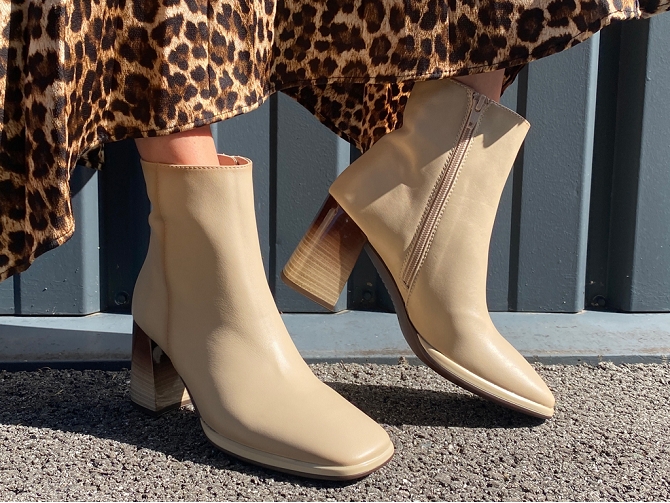 bottines et boots - Classique & Chic - femme - Cuir - Beige - Hispanitas