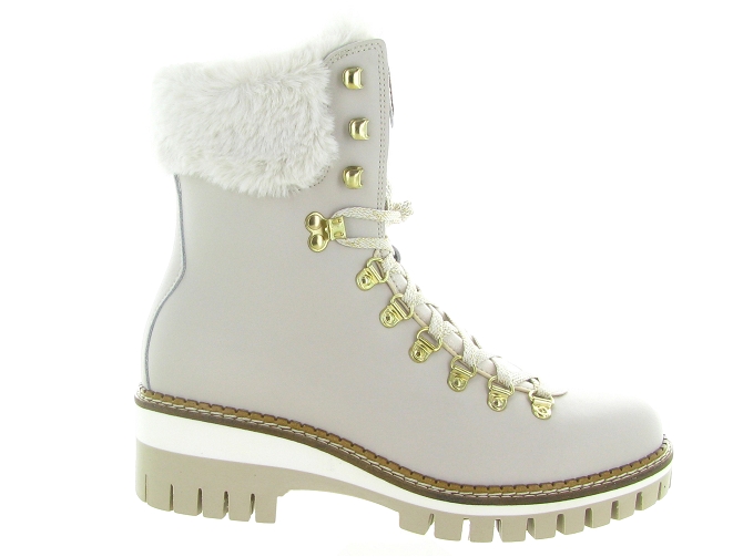 apres ski bottes fourrees - Chaussure neige - femme - Cuir - Blanc - New italia shoes6317301_2