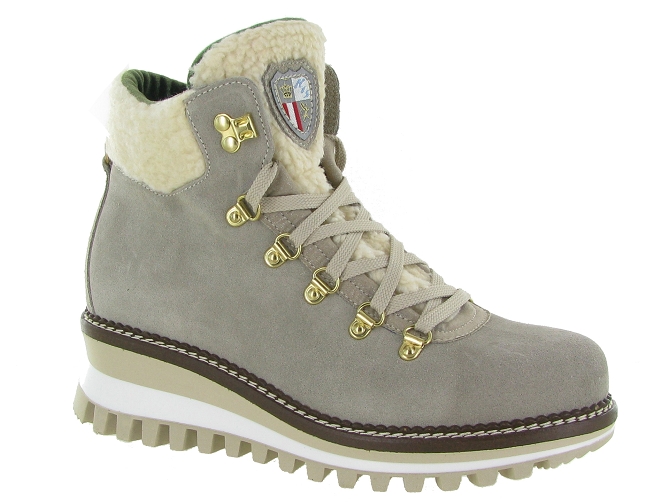 apres ski bottes fourrees - Chaussure neige - femme - Nubuck - Beige - New italia shoes