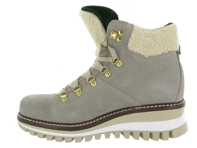 apres ski bottes fourrees - Chaussure neige - femme - Nubuck - Beige - New italia shoes6317501_4