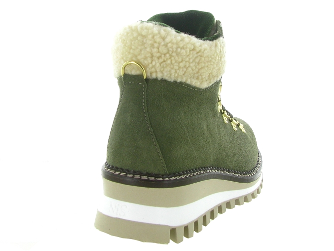 apres ski bottes fourrees - Chaussure neige - femme - Nubuck - Kaki - New italia shoes6317502_5