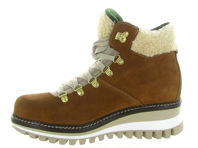 apres ski bottes fourrees - Chaussure neige - femme - Nubuck - Marron - New italia shoes6317503_4