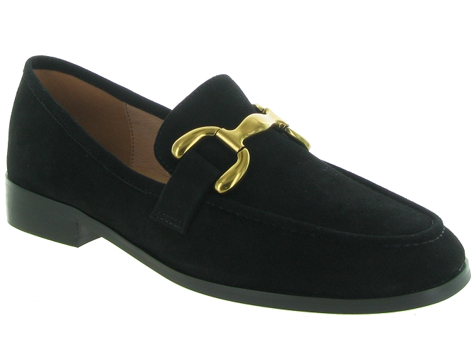 mocassins - Elégant - femme - Nubuck - Noir - Bibi lou