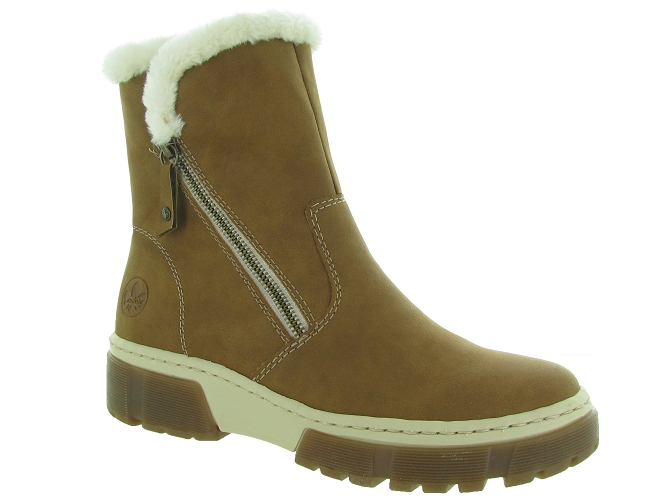 apres ski bottes fourrees - Chaussure neige - femme - Synthétique - Marron - Rieker