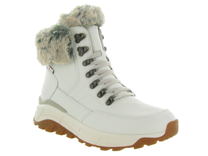 apres ski bottes fourrees - Botte de neige - femme - Cuir - Blanc - Rieker r evolution