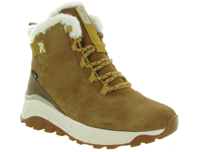 apres ski bottes fourrees - Botte de neige - femme - Cuir - Camel - Rieker r evolution