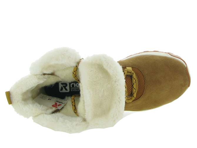 apres ski bottes fourrees - Botte de neige - femme - Cuir - Camel - Rieker r evolution6321501_6