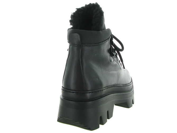 apres ski bottes fourrees - Chaussure neige - femme - Cuir - Noir - Black stone6325901_5